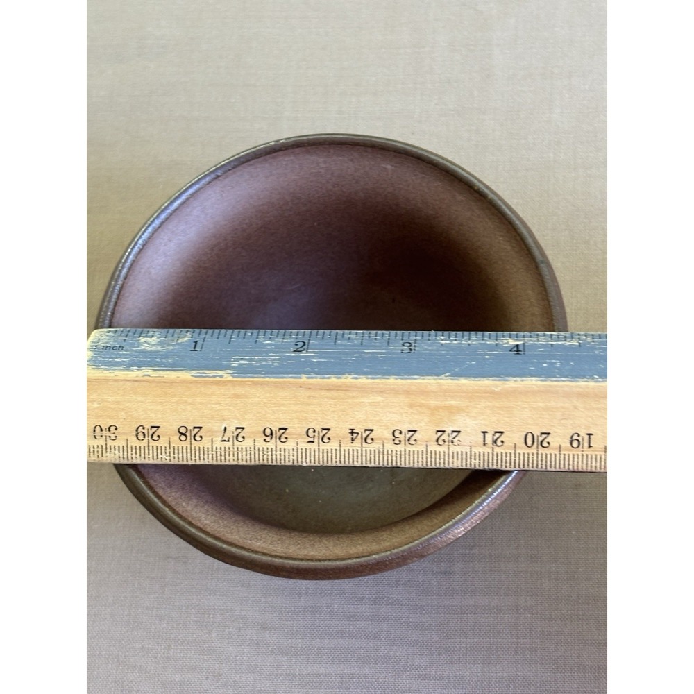 David Cressey Pottery Drip Glaze Brown Cream Bowl 4.5" USA 213 - Picture 7 of 11